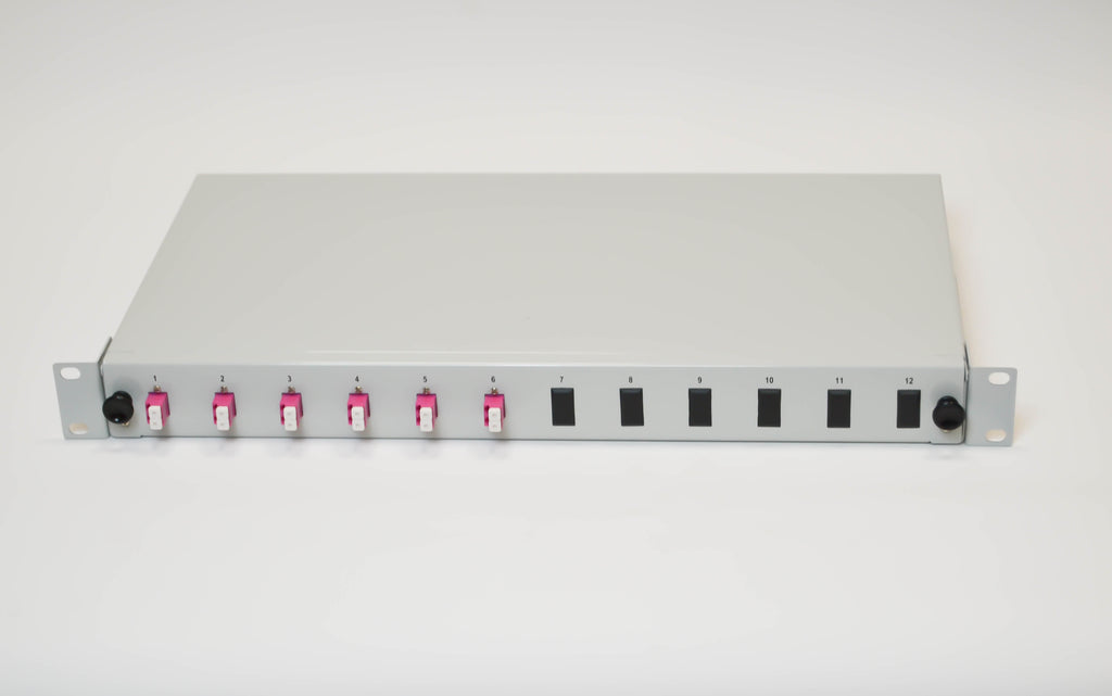 LWL Spleißbox 1HE ausziehbar für 6xLC-Duplex MM OM4