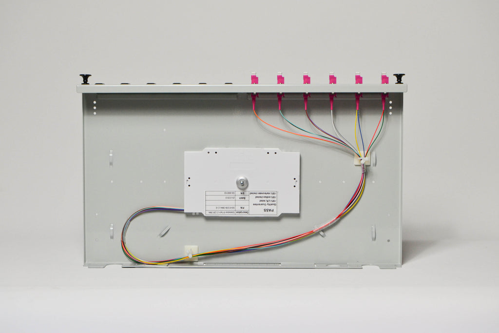 LWL Spleißbox 1HE ausziehbar für 6xLC-Duplex MM OM4