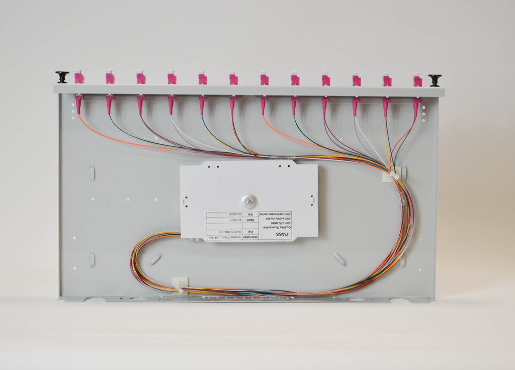 LWL Spleißbox 1HE ausziehbar für 12xLC-Duplex MM OM4